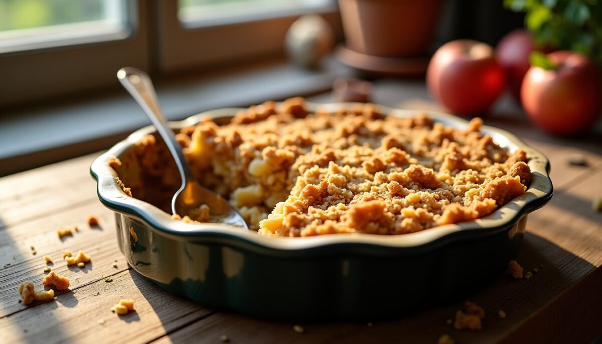 Délicieux crumble aux pommes : la recette simple et gourmande à réaliser chez soi