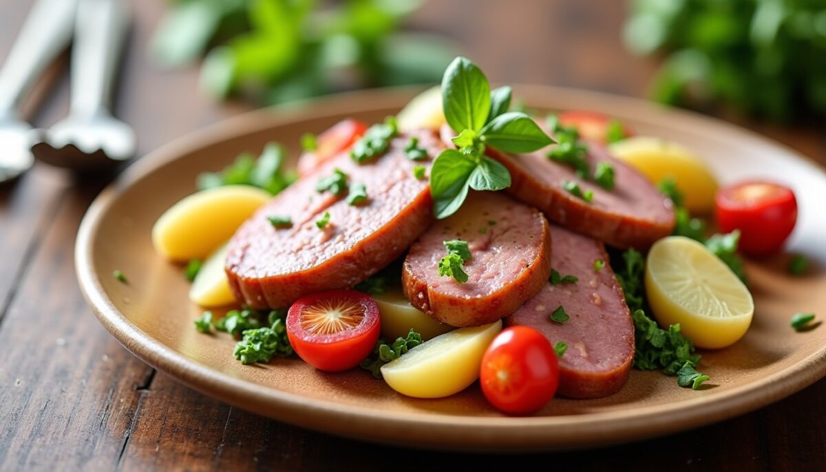 Délice Automnal : Salade Croquante de Magret de Canard et Pommes Fraîches