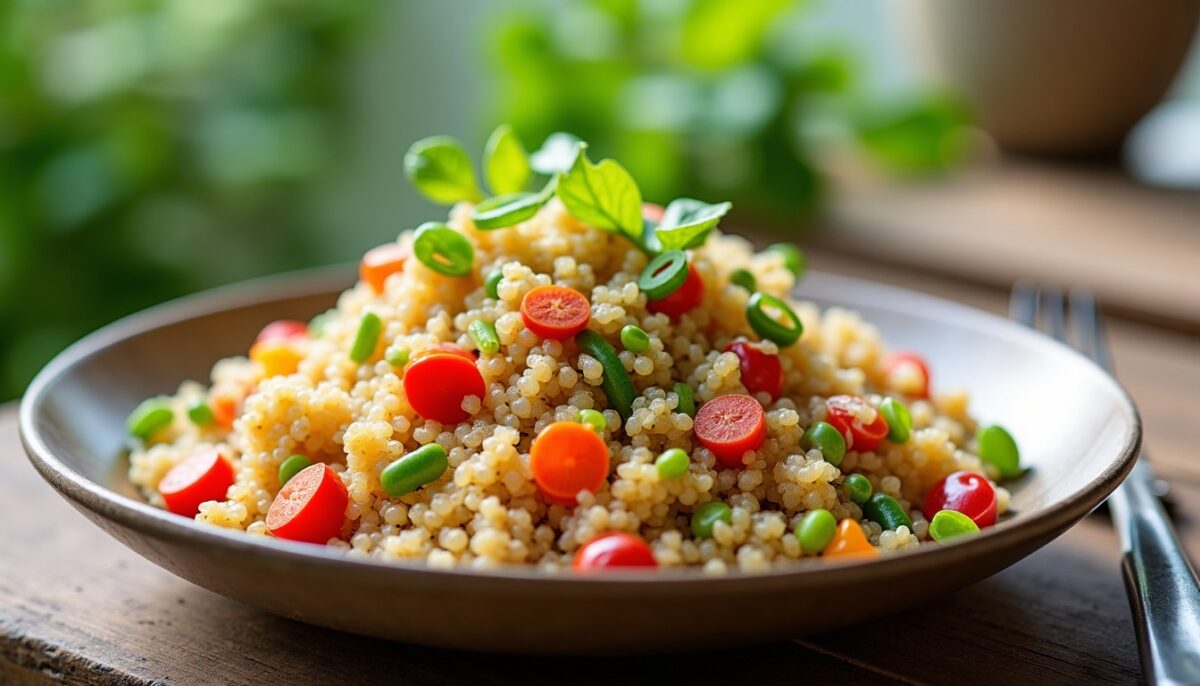 Délice estival : salade fraîche de quinoa colorée